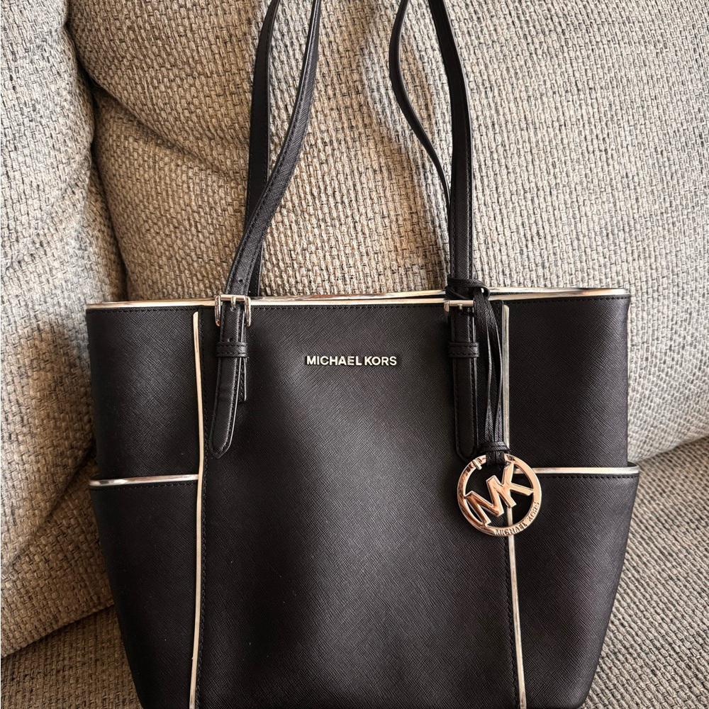 Michael Kors Black Leather Tote - Like New